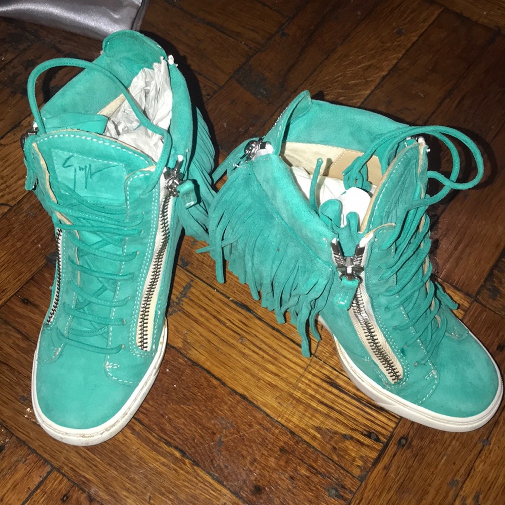 Giuseppe Zannoti sneaker wedges with fringe